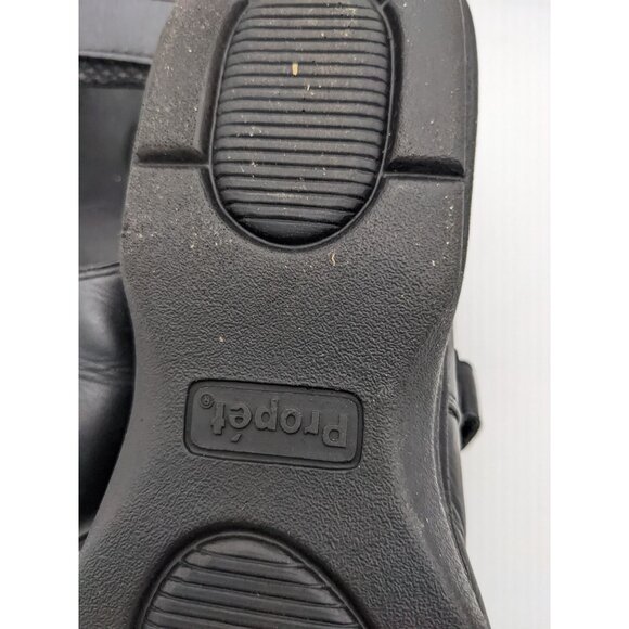 Propet Women 8.5 MSapphire Mary Jane Shoes Black Leather Slip On Shock Absorber - Picture 9 of 10